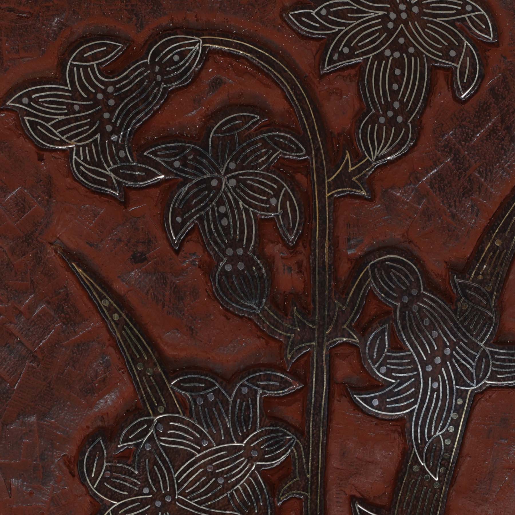 Wood Cutout with metal inlay work- Wall Hanging