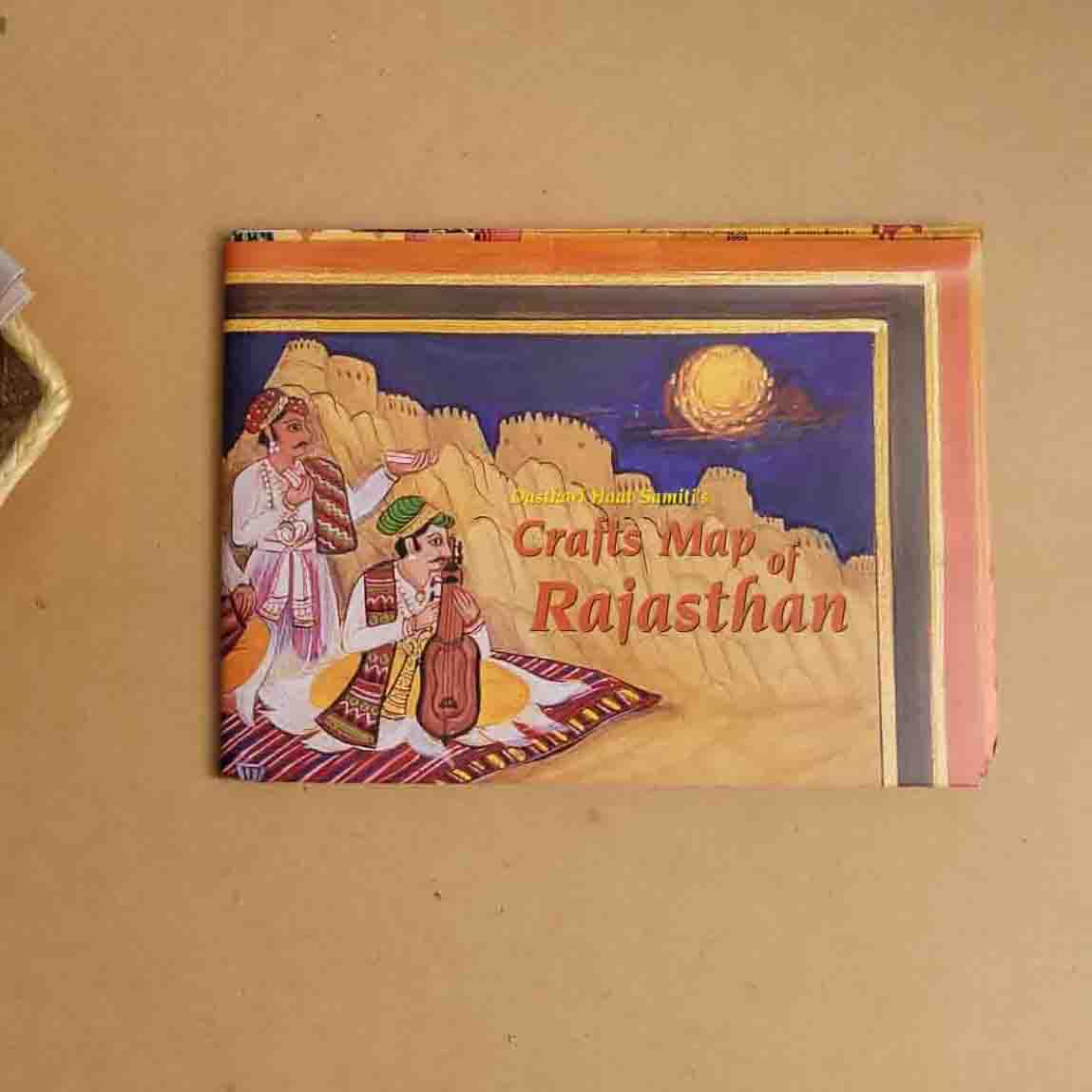 Crafts & Textiles Map of Rajasthan, Single Side Print - Back