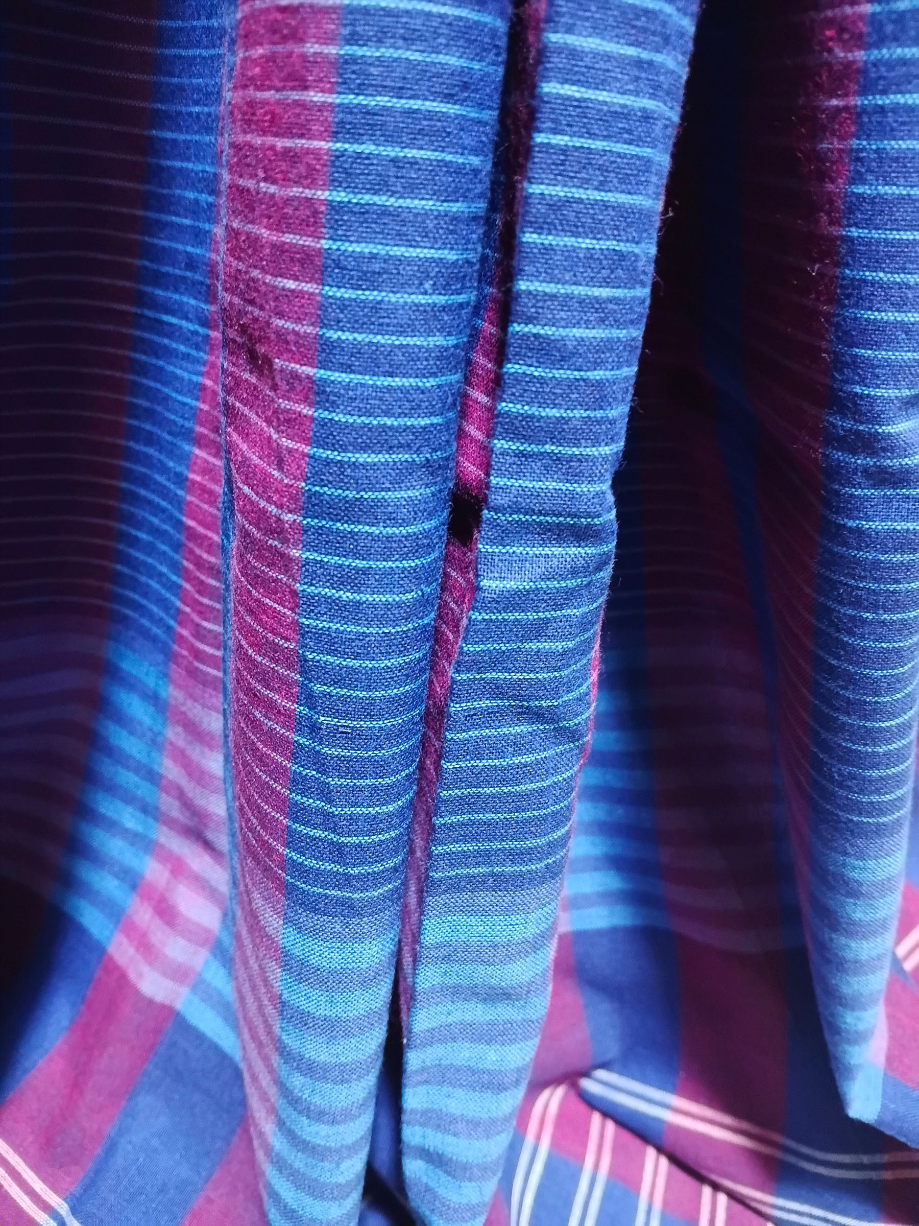 Contemporary Gamchha Cotton Saree – Indigo Blue with Pink Checks