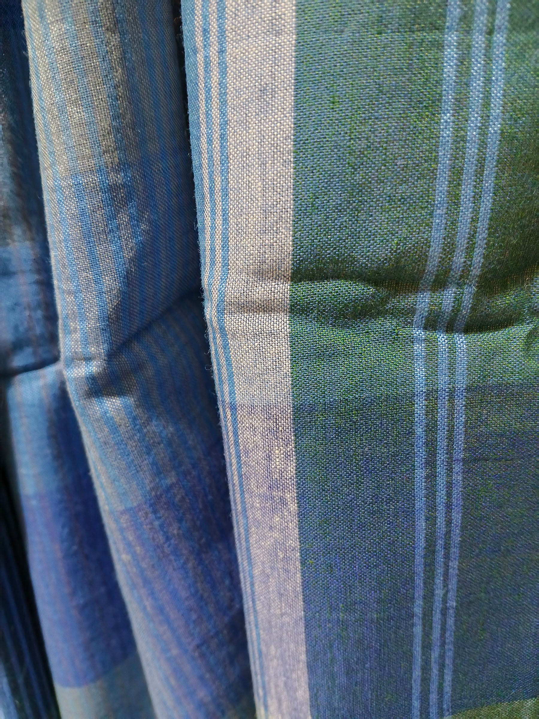 Contemporary Gamchha Cotton Saree – Sky Blue & Teal Checked Handloom Saree