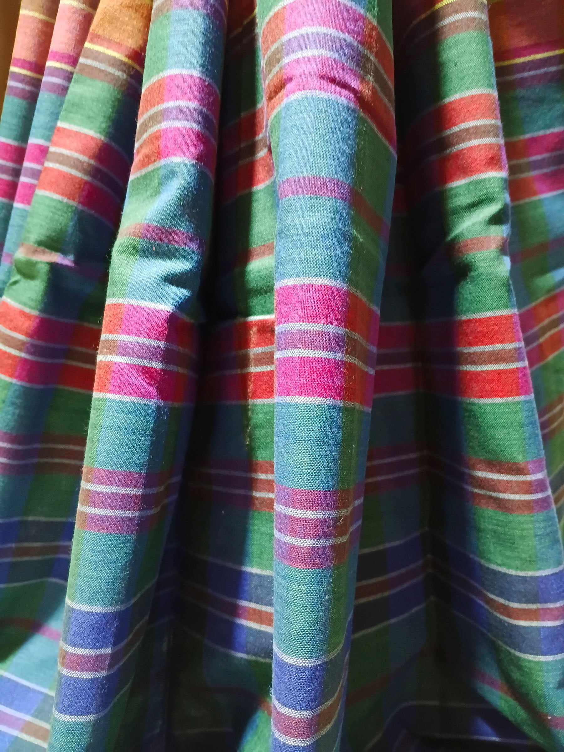 Contemporary Gamchha Cotton Saree – Indigo Blue & Multicolour Checked Handloom Saree