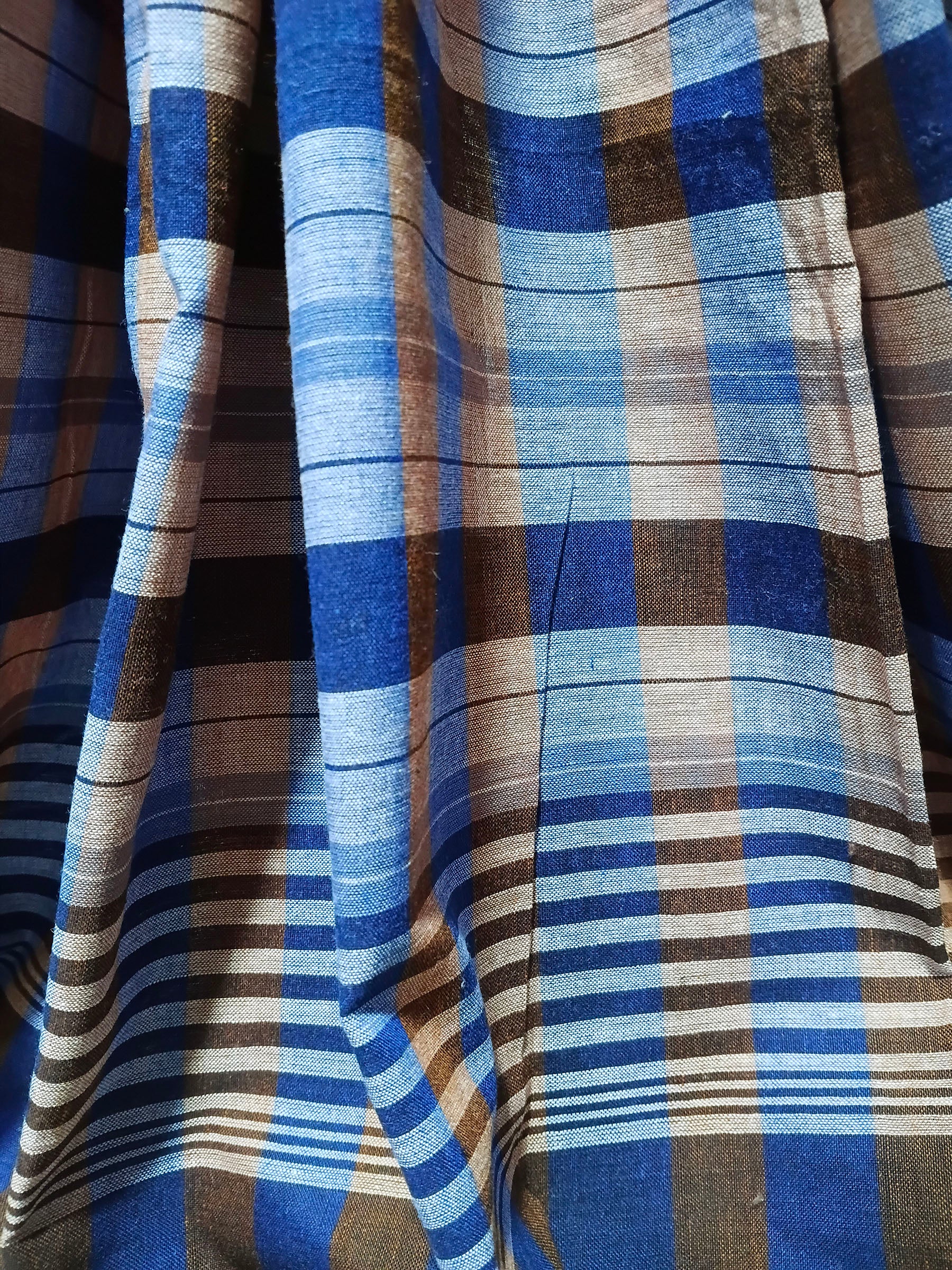 Multicolor Checked Handloom Cotton Saree