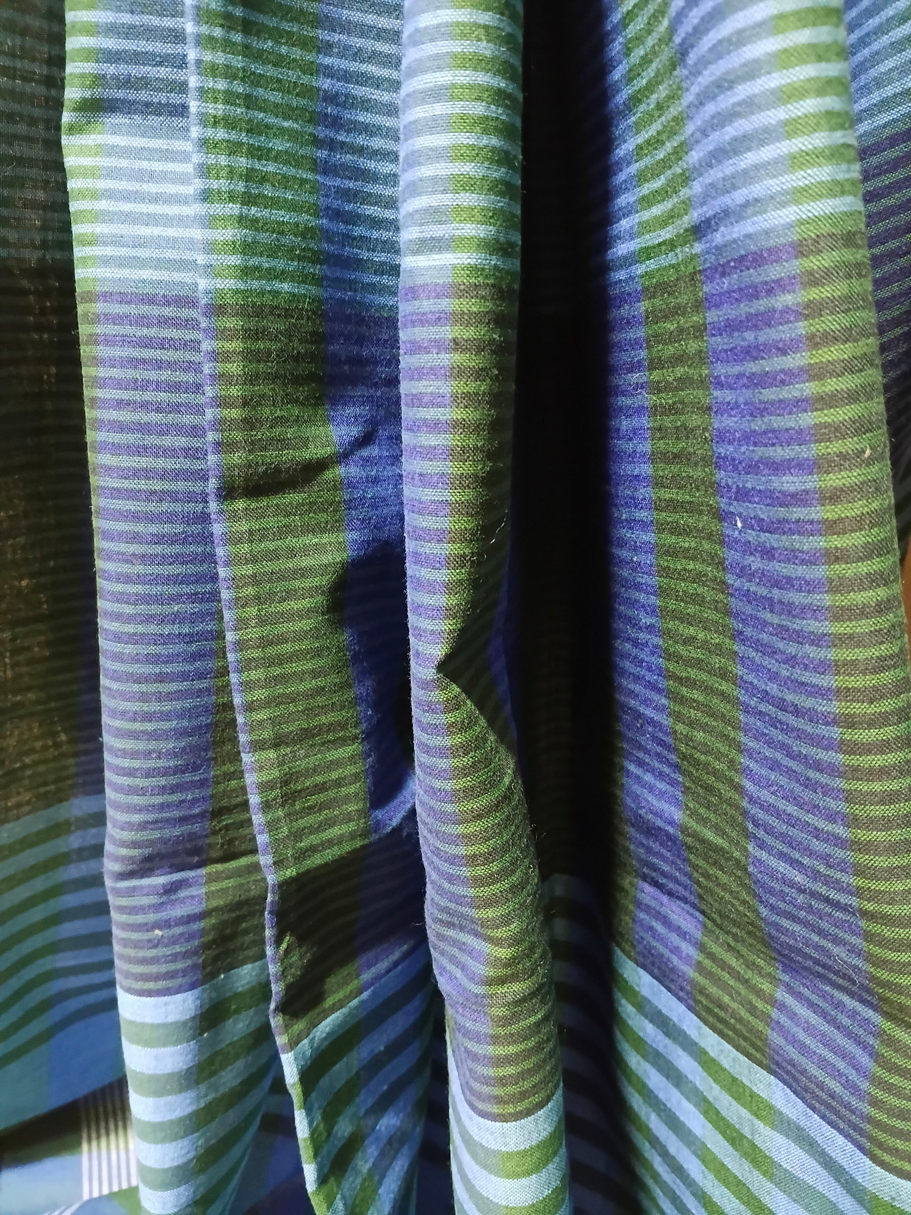 Ocean Blue Handloom Cotton Saree