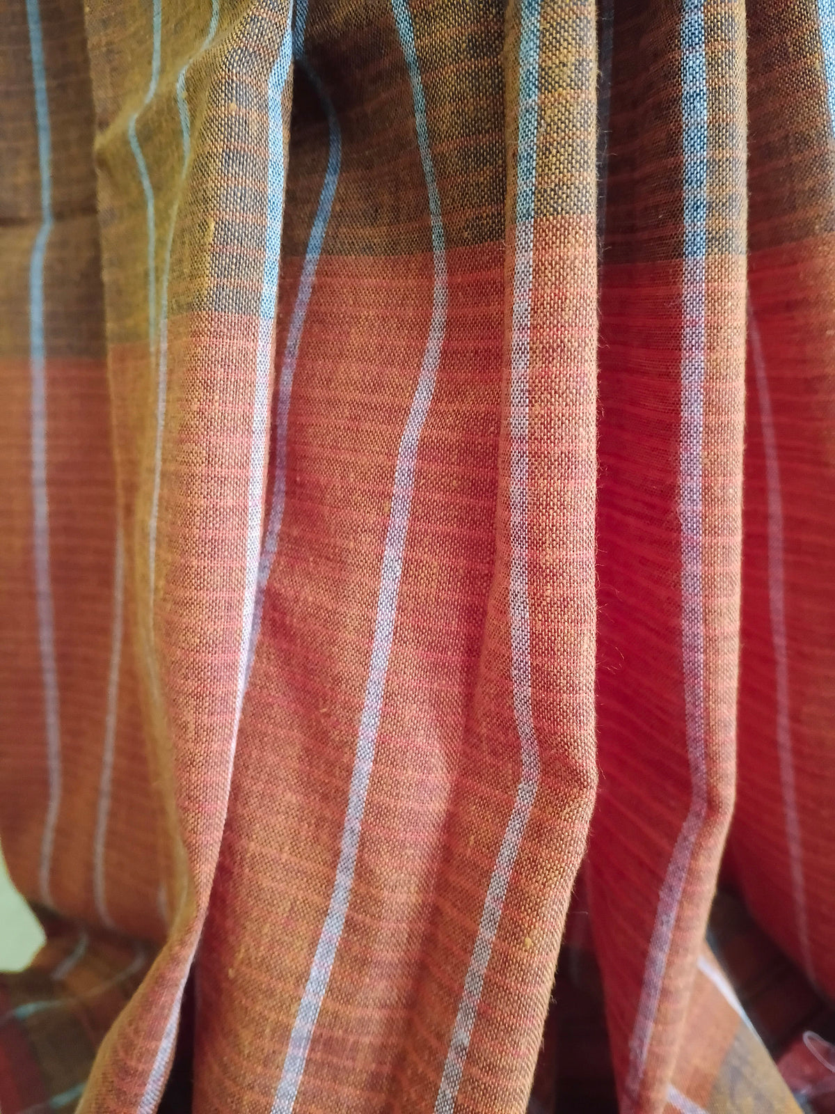 Rust Brown Handloom Gamchha Saree