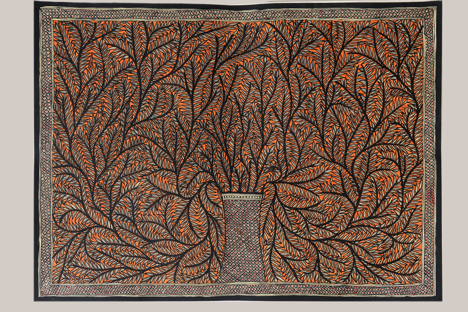 Godna painting "Tree of Life" by Ranjit Paswan