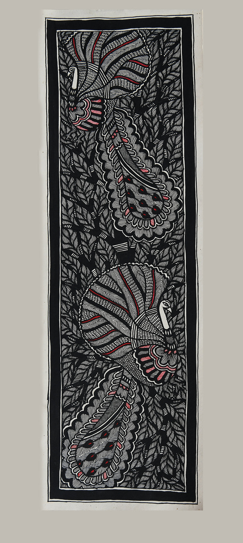 Godna painting "Peacocks" by Ranjit Paswan