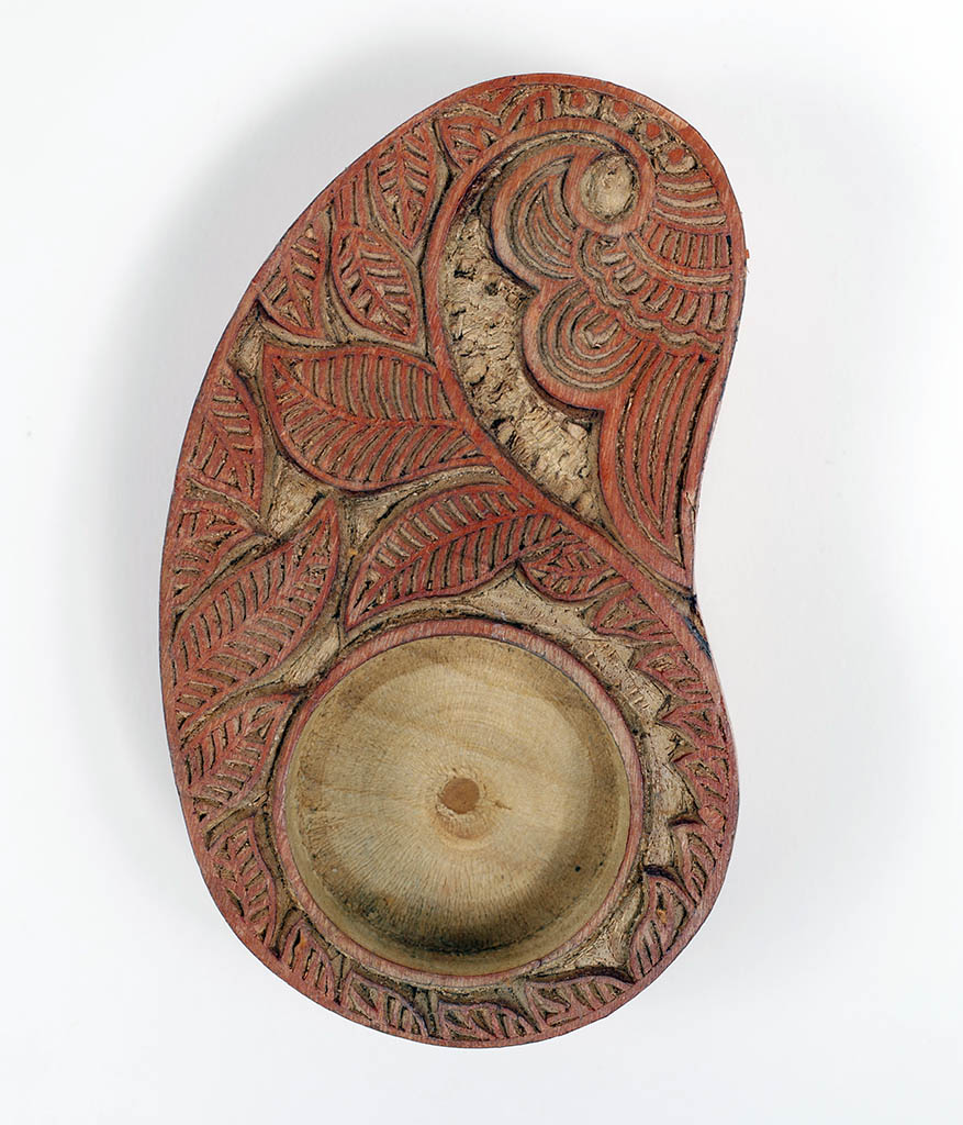 Hand Carved Wooden Tea Light Holder