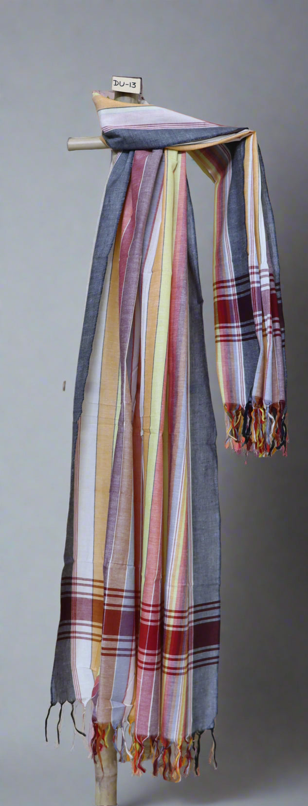 Multicolor Handloom Cotton Dupatta – Crafted in Bengal