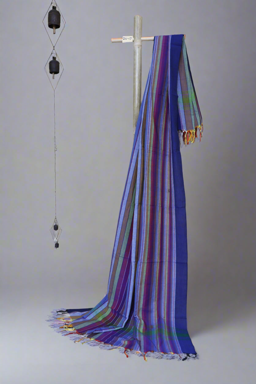 Multicolor Handloom Cotton Dupatta – Crafted in Bengal