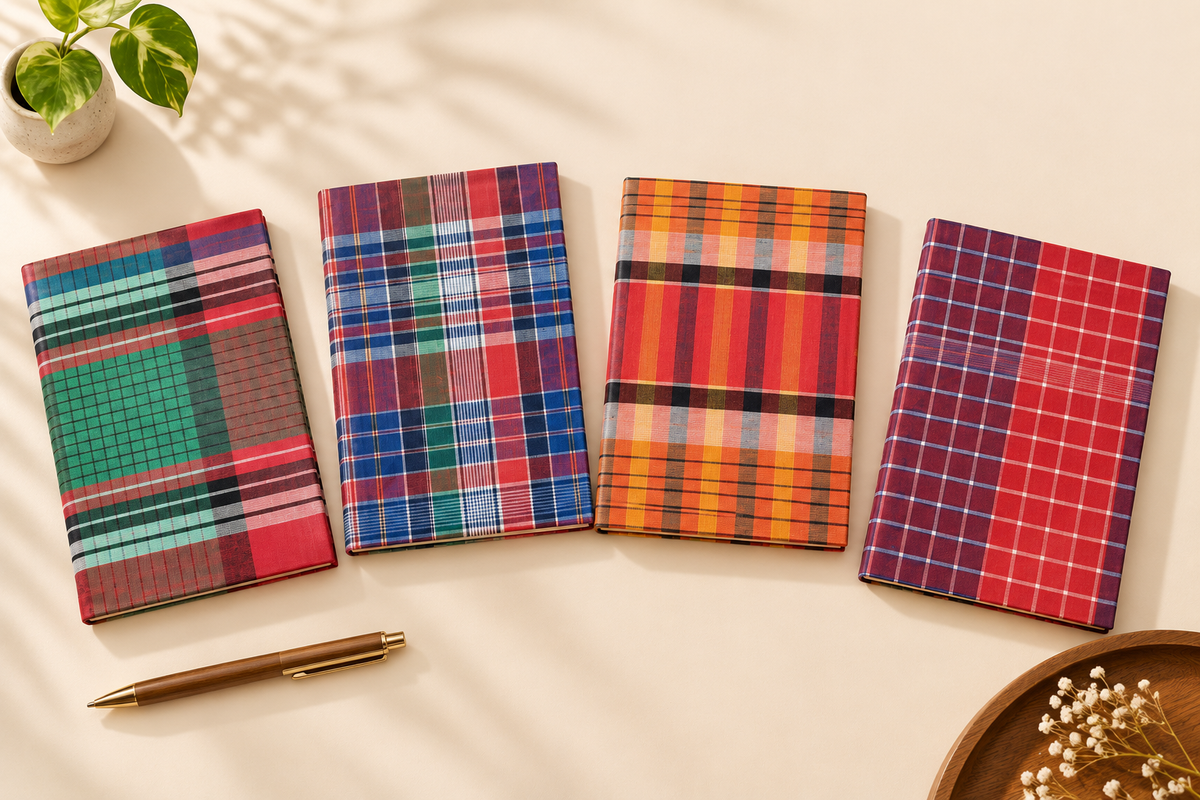 Handcrafted Gamchha Fabric Cover Notebook