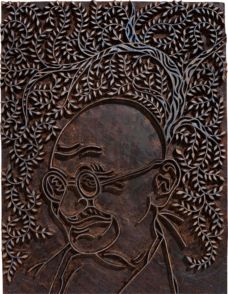 Mahatma Gandhi's Portrait - on Wood