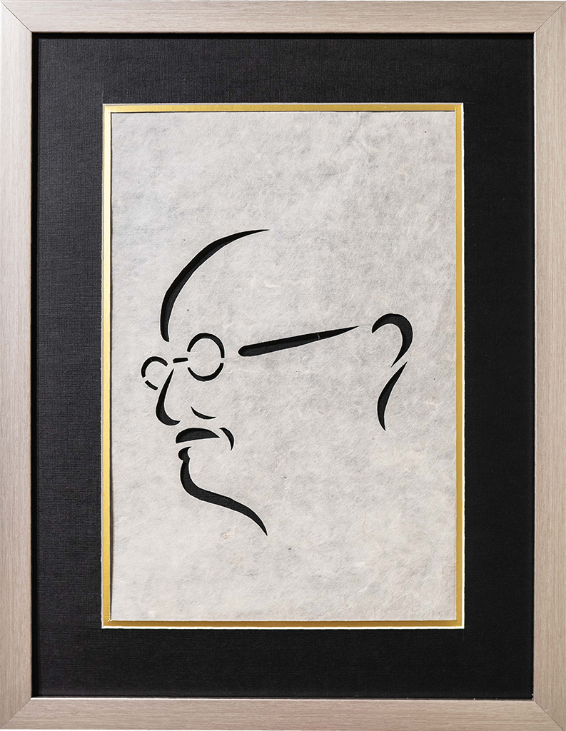 Mahatma Gandhi's Portrait- Sanjhi Art
