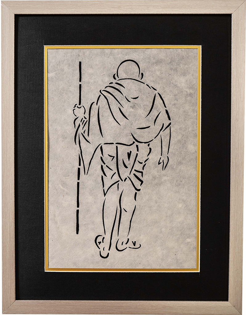 Mahatma Gandhi Drawing- Sanjhi Art