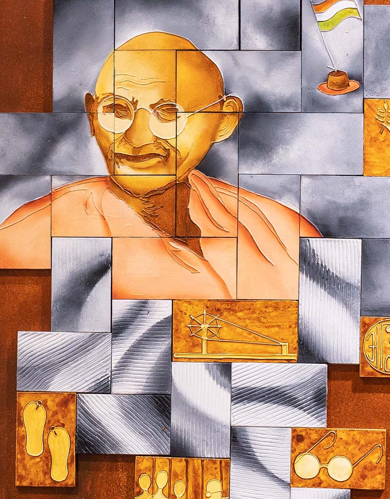 Mahatma Gandhi's Portrait - Wood