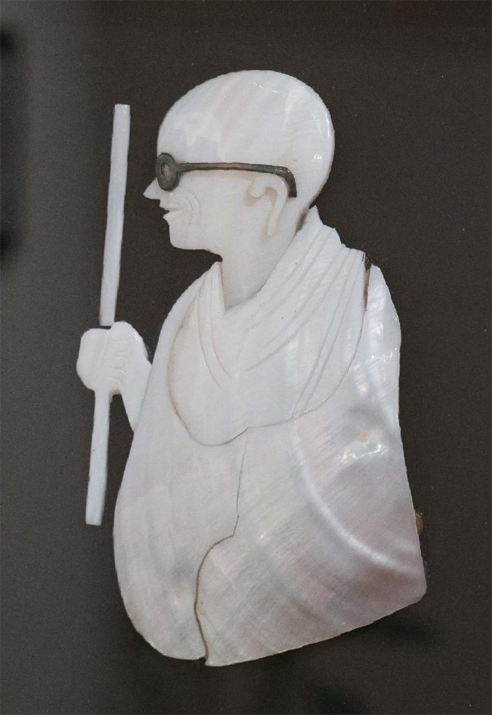 Mahatma Gandhi's Portrait in Seashells