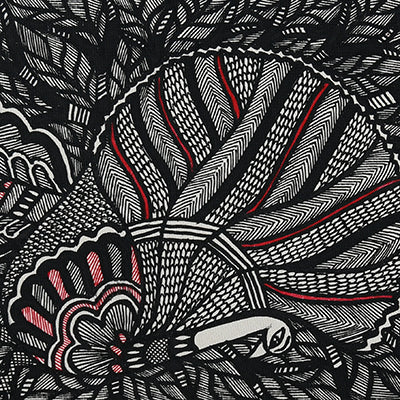 Godna painting "Peacocks" by Ranjit Paswan
