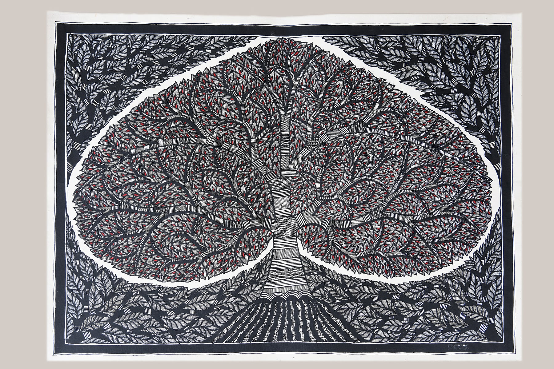 Godna painting "Tree of Life" by Ranjit Paswan