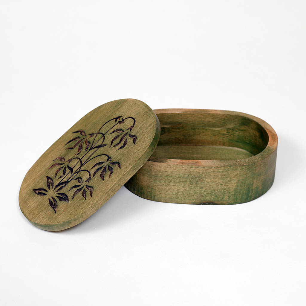 Wooden Carved Box Oval Shape