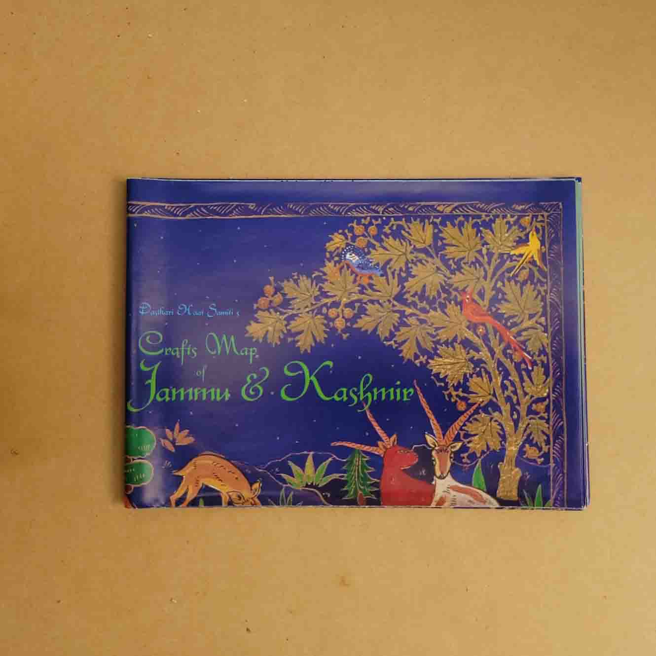 Crafts & Textiles Map of Jammu & Kashmir, Single Side Print - Back