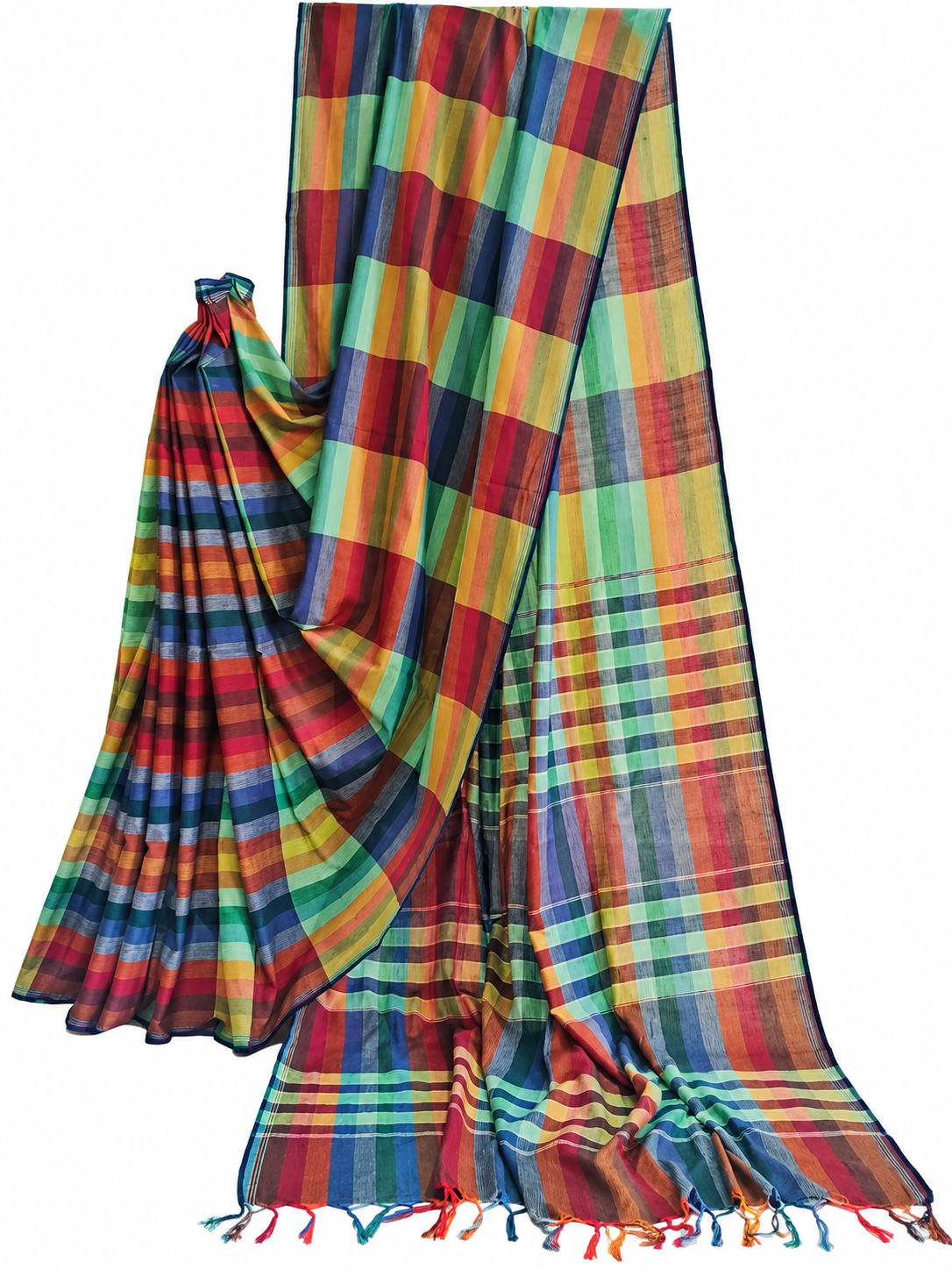 Earthy Mosaic Handloom Cotton Saree