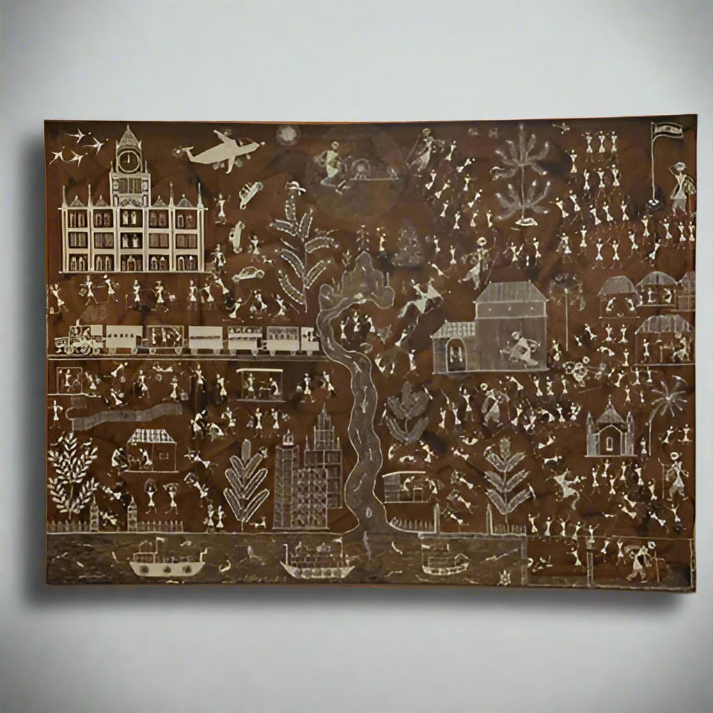 Exclusive Warli Painting – Mahatma Gandhi’s Life by Anil Vangad
