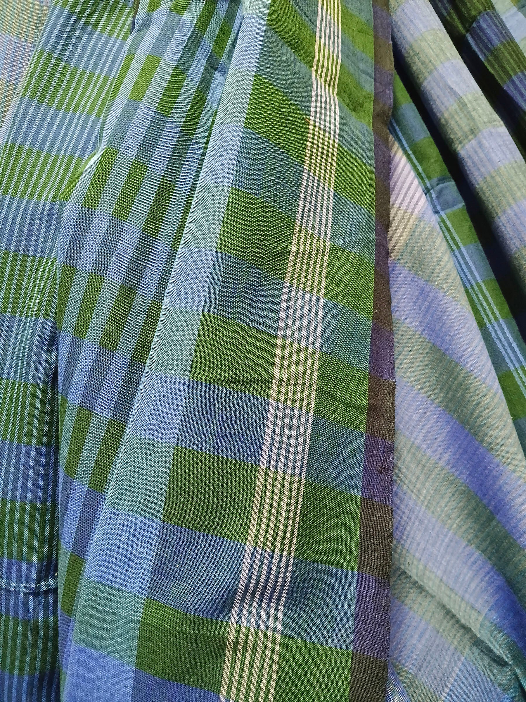 Ocean Blue Handloom Cotton Saree