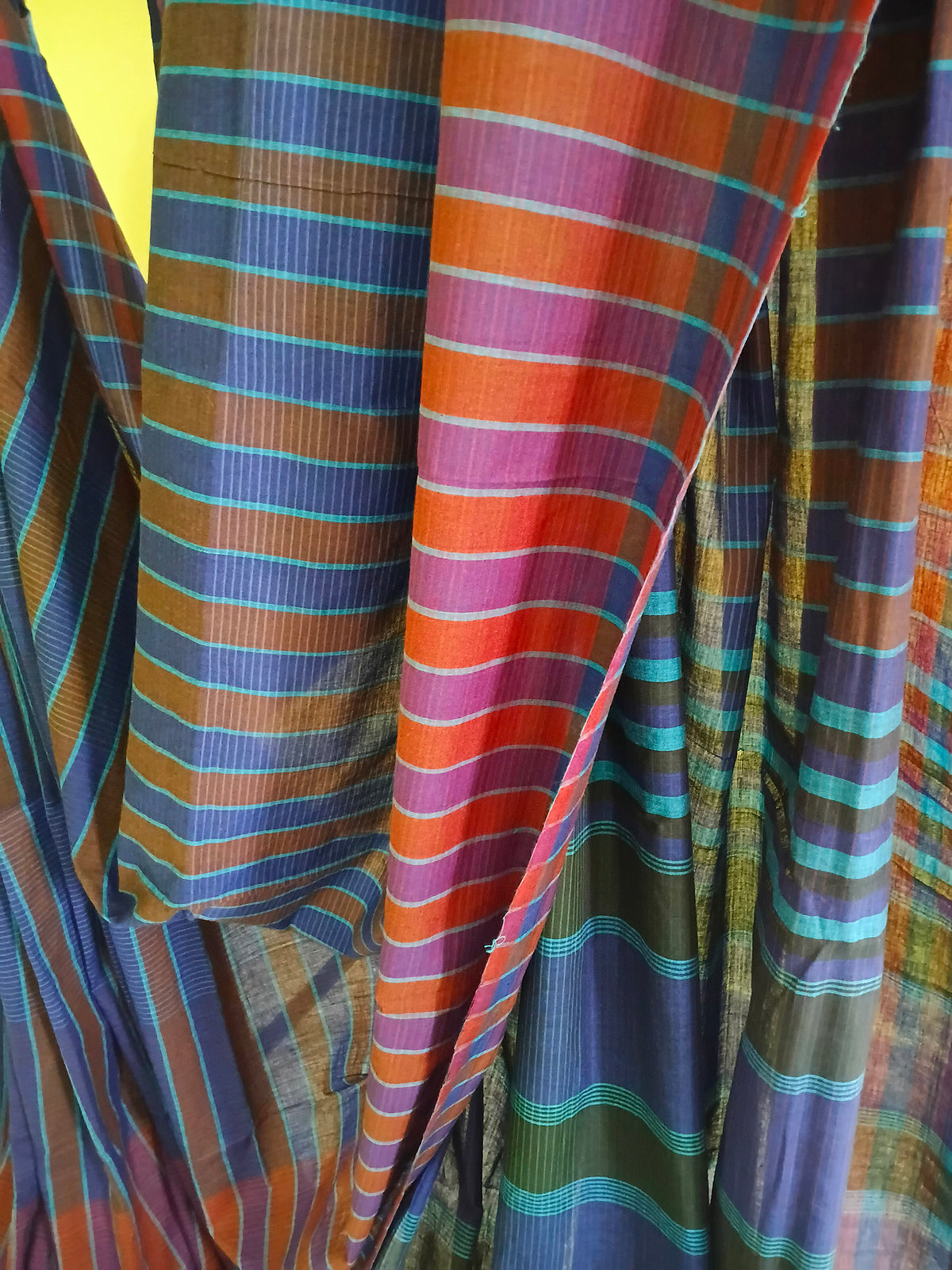 Indigo Rust Multicolour Handloom Gamchha Saree
