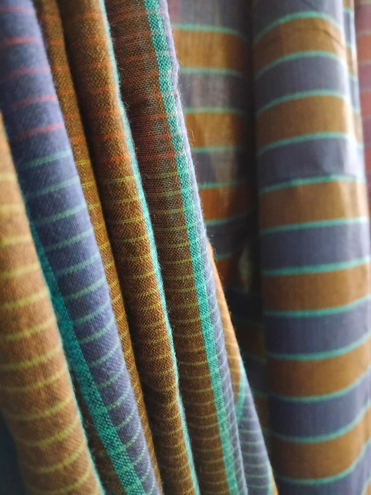 Indigo Rust Multicolour Handloom Gamchha Saree