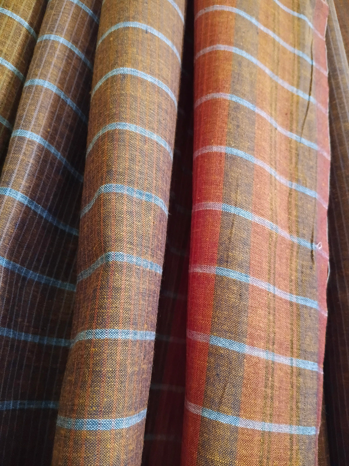 Rust Brown Handloom Gamchha Saree