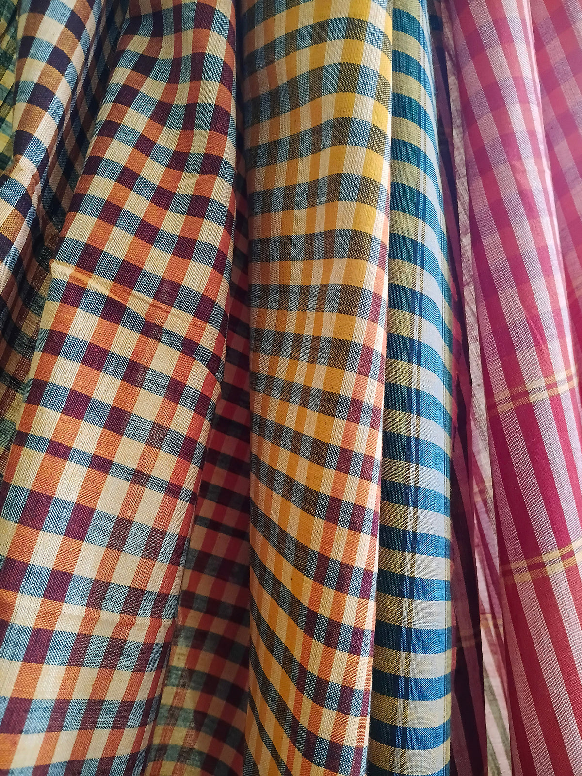 Multicolour Checked Handloom Gamchha Saree