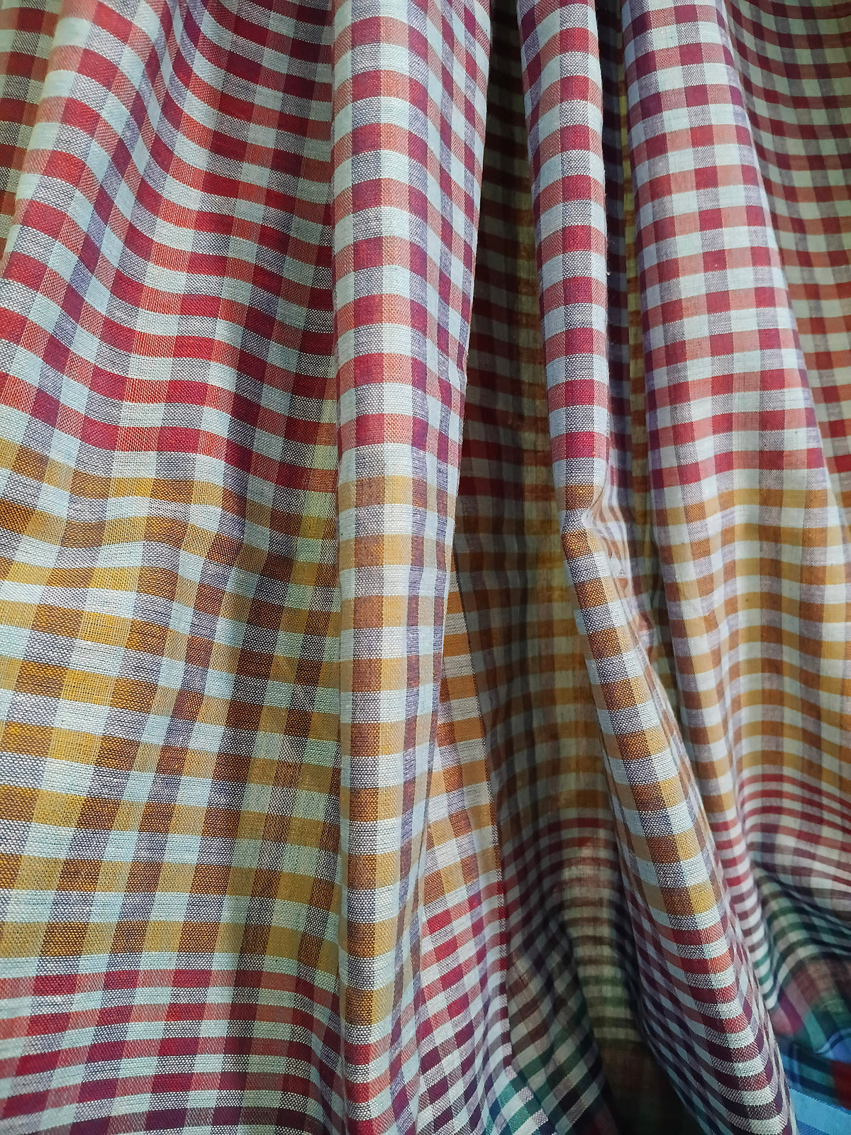 Multicolour Checked Handloom Gamchha Saree