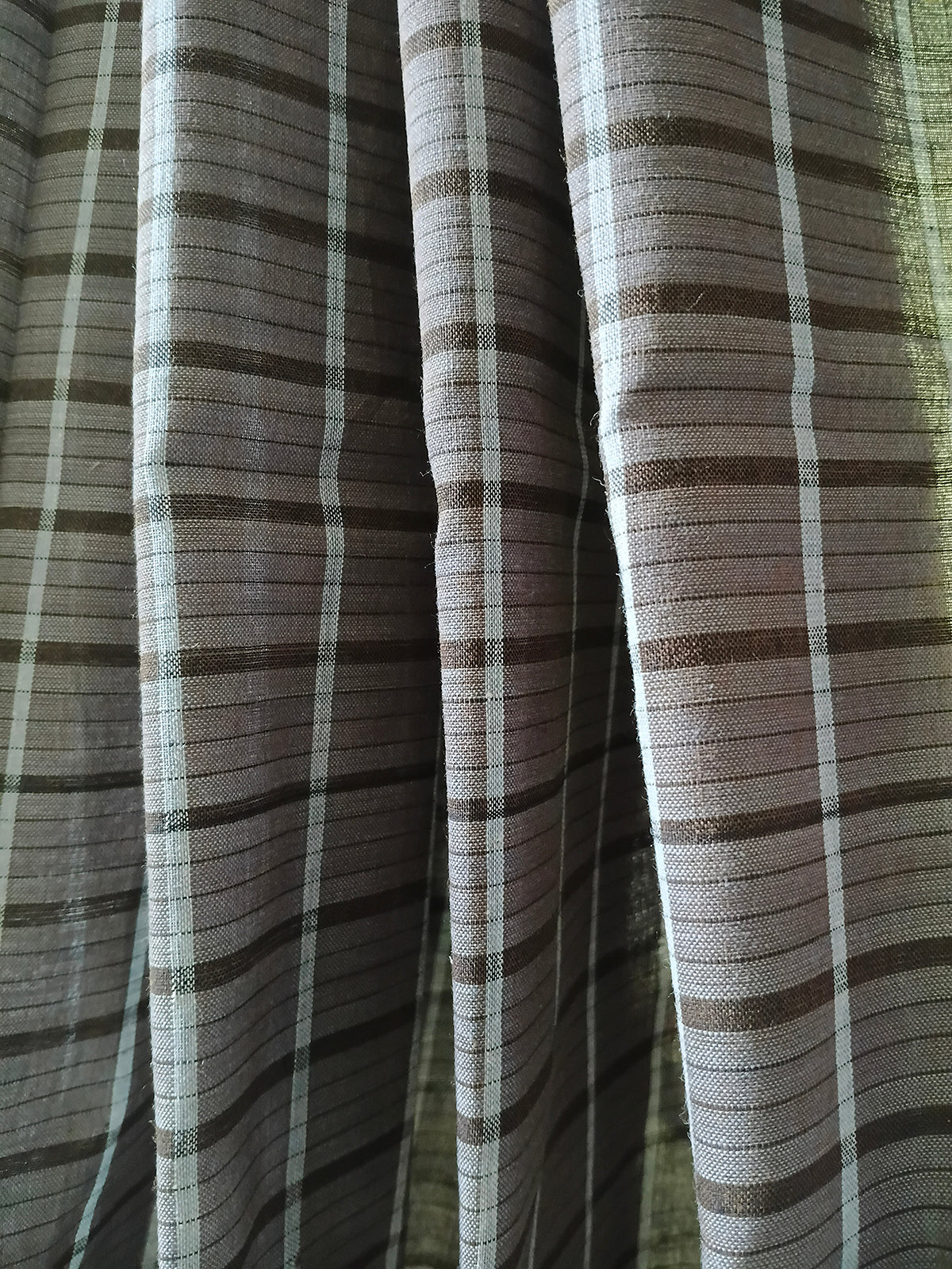 Charcoal Grey Olive Handloom Gamchha Saree