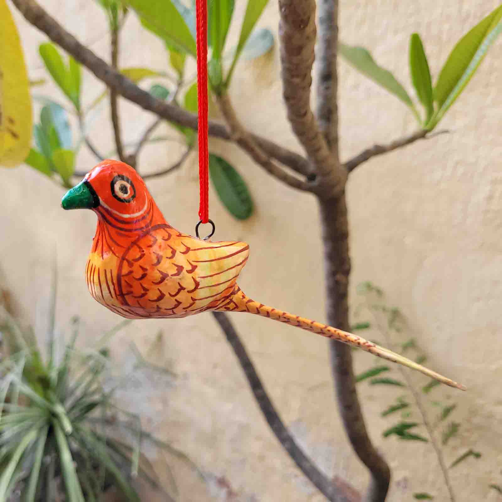 Patachitra Papier Mache Colourful Birds 5"