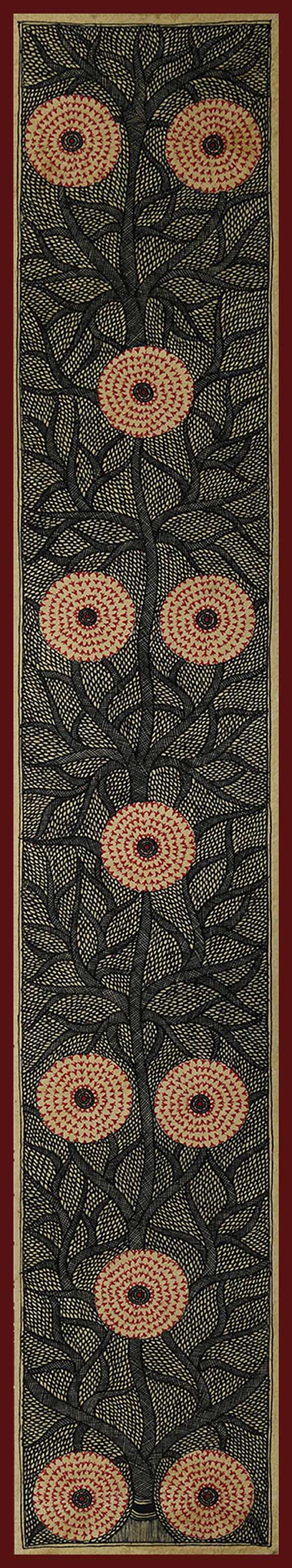 Godna painting "Tree of Life" by Ranjit Paswan