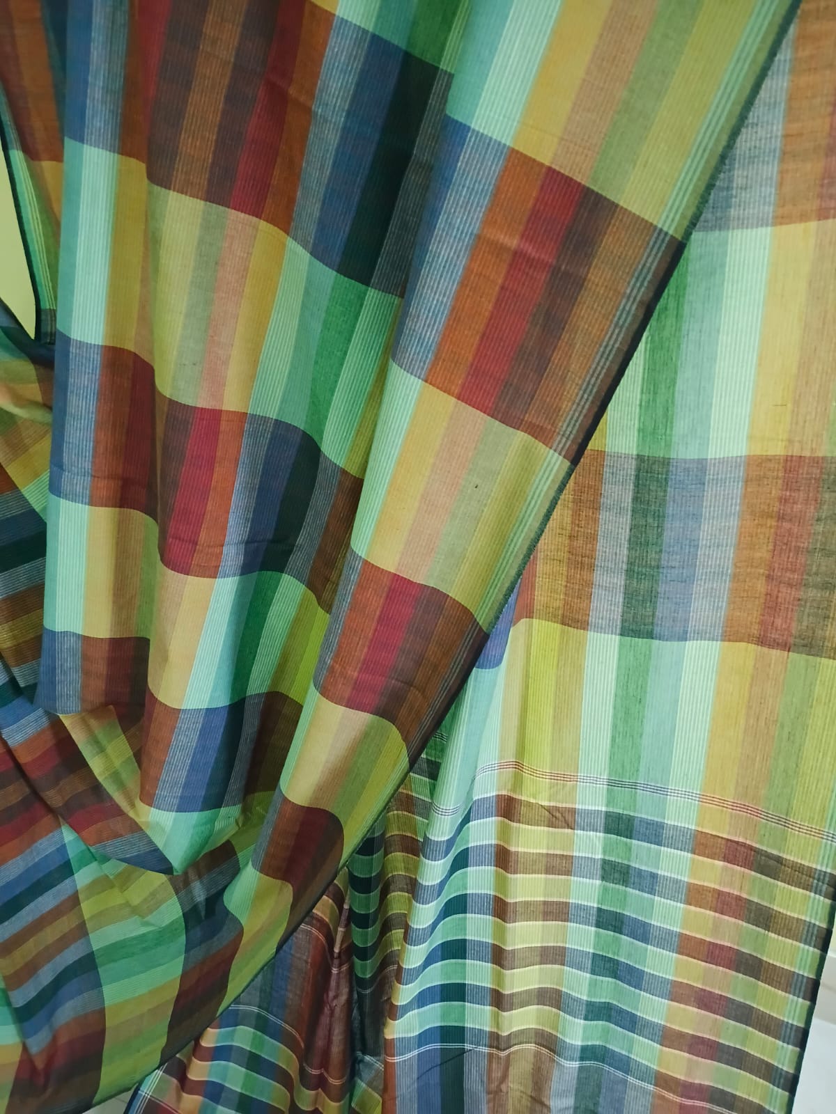 Earthy Mosaic Handloom Cotton Saree
