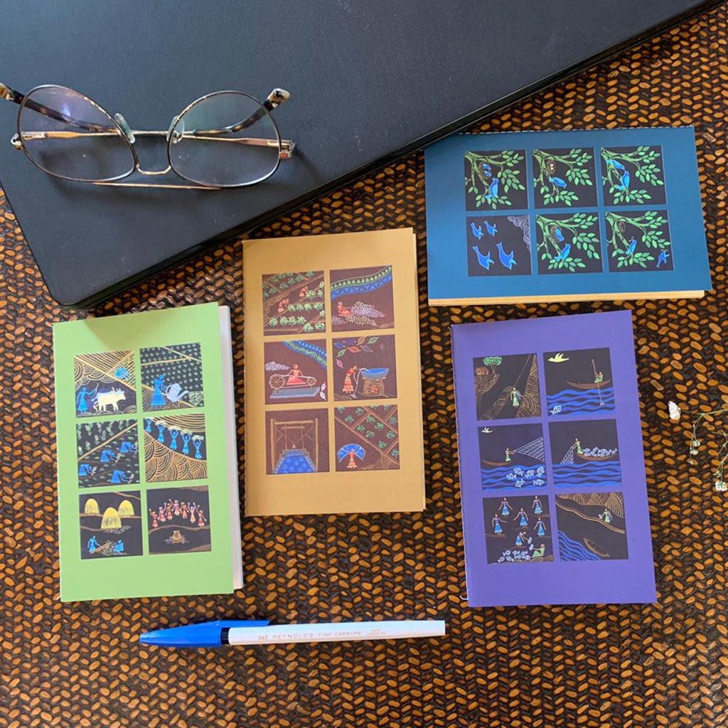 Contemporary art small notebooks-Set of 4