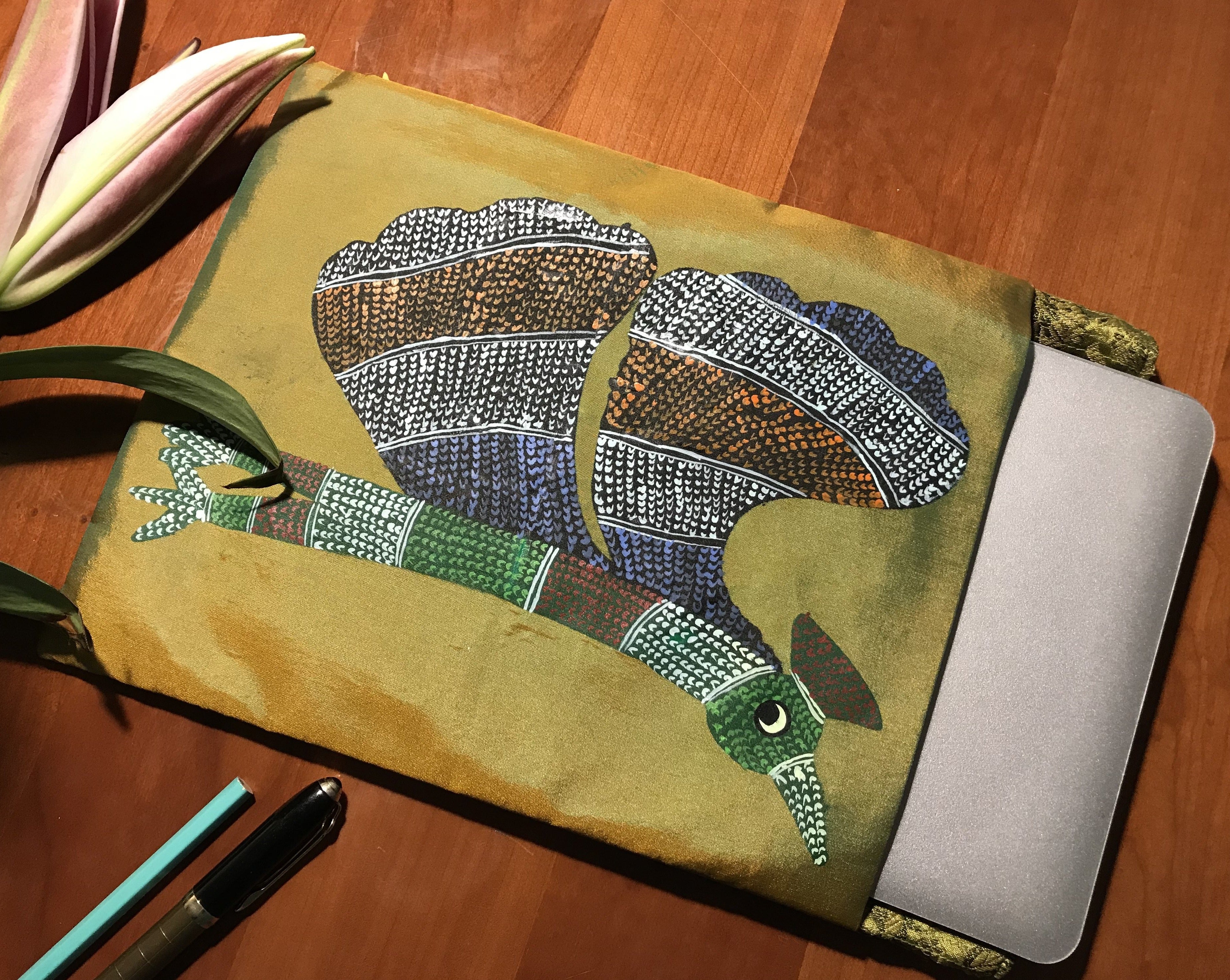 Gond Painting Laptop Cover - Fits a 13 " laptop