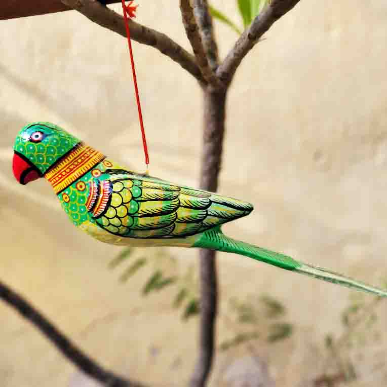 Patachitra Papier Mache Colourful Birds 17"
