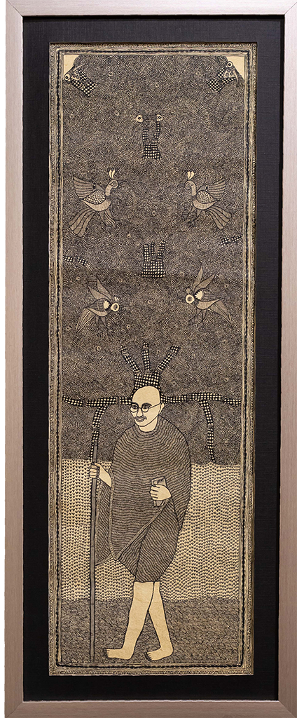 Mahatma Gandhi's Portrait- Godna Art